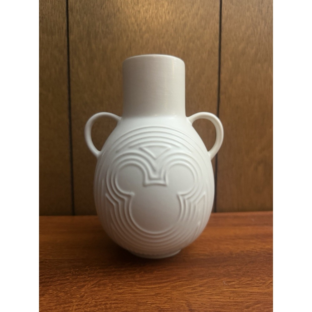 Disney Store Home Collection Mickey Mouse Icon Vase 8 Tall EUC